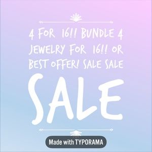 BUNDLE 4 JEWELRY FOR 16$ OR BEST OFFER!